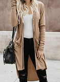 Women's Soft Button Down Knit Long Cardigan with Pockets | Original Brand