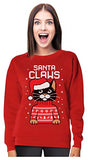 Santa Claws Cat Ugly Christmas Sweater Style Women Sweatshirt | Women's Sweaters