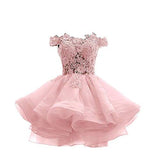 Women's Off The Shoulder Organza Short Homecoming Dresses