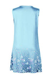 Women Casual Summer Dress Sleeveless T-Shirt Dress Round Neck Dress S-3XL
