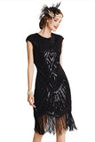 Women's Flapper Dresses 1920s Beaded Fringed Great Gatsby Dress | Women's Tops and Blouses
