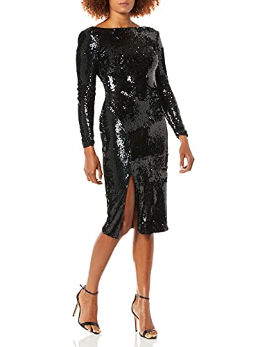 Women s Natalie Long Sleeve Stretch Sequin Midi Sheath Dress Origina Original Brand