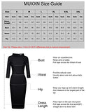 MUXXN Women's 1950s Vintage 3/4 Sleeve Elegant Collar Cocktail Evening Dress