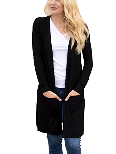 Women's Soft Long Sleeve Pocket Cardigan  