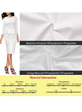 Womens Pleated Crew Neck Peplum Wear to Work Office Sheath Dress | Women's Work Dresses