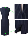 Womens Front Zipper Slim Work Office Business Cocktail Party Pencil Dress | Women's Work Dresses