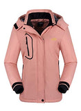 Women's Waterproof Ski Jacket Fleece Windproof Mountain Winter Snow Jacket Warm Outdoor Sports Rain Coat with Removable…