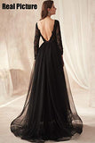 Women Lace S Long Sleeves Prom Dress High Slit Evening Gowns Lb0076 | Women's Casual Dresses