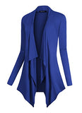 Women's Drape Front Open Cardigan Long Sleeve Irregular Hem