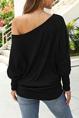 Fall Tops for Women 2022,Elegant Sexy Off The Shoulder Tops,Trendy Long Sleeve Shirts Pullover Sweater Jumper Tunic Top Blouses Black | Women's Sweaters