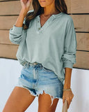 Womens Sweatshirts Long Sleeve Henley Shirts V Neck Button Up Batwing Pullovers Casual Loose Tops | Original Brand | Women's Tops and Blouses