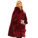 Lushforest Blanket Sweatshirt, Oversized Hoodie Wearable Blanket, Soft Warm Comfortable Giant Front Pocket | Women's Cardigan