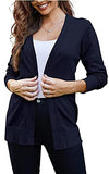 Womens Open-Front Cardigan Lightweight Plain Long Sleeve Soft Knitted Sweater Jacket Coat Knitwear UK Size