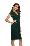 Women's Business Retro Cocktail Pencil Wear to Work Office Casual Dress | Women's Work Dresses