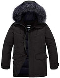 CHIN·MOON Men's RDS Down Jacket Waterproof Puffer Coat Thickened Winter Parka Jacket with Fur Hood