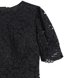 Women's Corded Lace Puff Sleeve Dress | Women's Evening Gowns