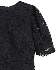 Women's Corded Lace Puff Sleeve Dress