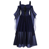 Women Dresses Chic Vintage Ladies Medieval Party Prom Dress Dress