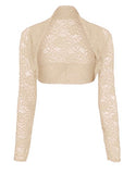 Paramount Long Sleeve Cropped Lace Bolero Shrug | Original Brand