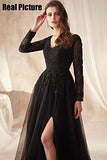 Women Lace S Long Sleeves Prom Dress High Slit Evening Gowns Lb0076 | Women's Casual Dresses