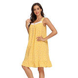 Nightgowns For Women Cotton Sleeveless Night Gown For Ladies Soft Sleepwear Woven Lace Nightdress Women's Sleepshirts | Women's Casual Dresses