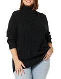 Black Fisherman Cable Turtleneck Sweater - Ae Store | Women's Jumpers