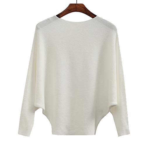 Ckikiou Women Lightweight Oversized Sweaters Tops Batwing Loose Cashmere Pullovers…