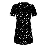 Ladies Casual Short Sleeve O-Neck Solid Ladies Loose Mini Dress Bodycon Dress Office Wear for Casual Club Cocktail Evening Gowns Work UK Size 8-26 | Women's Work Dresses