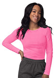 Neon Pink Scrubs for Ladies - Long Sleeve Comfort Underscrub Tee - SIVVAN Womens Fall Fashion | Women's Tops and Blouses