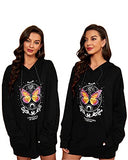 Hoodies for Women Jumper Dress Oversized Sweatshirt Butterfly Printed Long Sleeve Tops Tunic Shirts Outwear | Original Brand