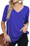 Women's V Neck T Shirts Summer Casual Loose Fit Short Sleeve Tee Tops | Original Brand | Women's Tops and Blouses