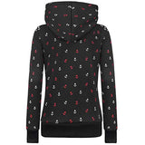 Womens Hoodies Zip Up Long Sleeve Regular Fit Floral Hooded Sweatshirt Casual Coat | Original Brand