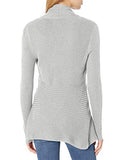 Women's Ultra-Soft Ribbed Draped Cardigan Sweater