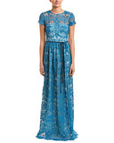 Women's Lace Short Sleeve Gown