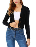 Women's Long Sleeve Button Down Cropped Bolero Cardigans Chunky Cable Knitted Cardigan | Women's Cardigan