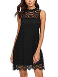 Women's Lace Sleeveless A Line Elegant Cocktail Evening Party Dress