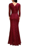 REPHYLLIS Women's Retro Lace Vintage Formal Bridesmaid Wedding Long Dress | Women's Cocktail Dresses