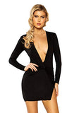 Women's Low Plunge Mini Dress Cocktail