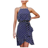 Women Dresses Promotion Sale Ladies Dot Print Long Evening Party Cocktail Dress Beach Dress Sundress UK Size 8-26 | Original Brand | Women's Cocktail Dresses