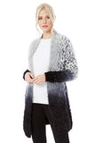 Women Fluffy Animal Print Longline Cardigan - Ladies Leopard Comfy Casual Cosy Knitwear Edge to Edge