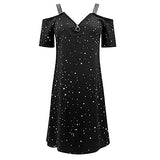 Ladies Casual Zipper Printing V-Neck Strapless Sexy Sling Short Dress UK Size Evening Gowns Work Maxi Dress Party Elegant | Original Brand