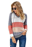 Casual Sweater V-Neck Colorful Stripe Hoodies Hollow Out Loose Pullover for Women | Original Brand | Women's Cardigan