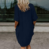 Women's Ruched Casual Sundress Midi Bodycon Sheath Dress Prom Dresses Women Long Long Evening Dresses for Women UK 1928S Dresses for Women Accessories Navy | Original Brand | Women's Midi Dresses