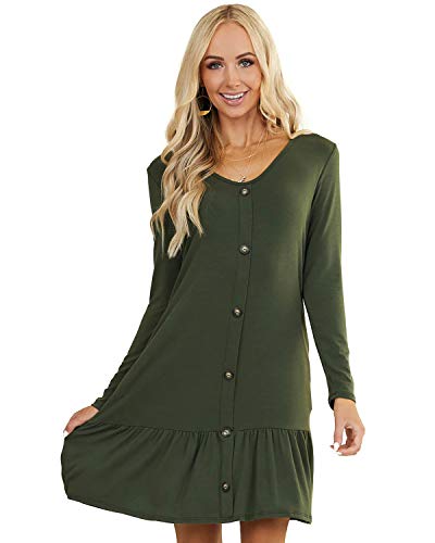 Long sleeve t shirt dress with pockets hotsell