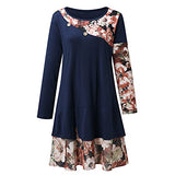 Women's Dress Sweet & Cute Dress Ladies Sexy Summer Casual Full Sleeve Square-Neck Floral Printed Dress Fancy Cocktail Dress Party Dress Maxi A-line Dress