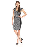 Women's Chain Link Print Panel Front Jersey Dress | Women's Work Dresses