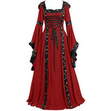 Women's Dress, Medieval Vintage Style Solid Color Oversize Hooded Dress, Gothic Dress Floor Length Cosplay Dress