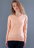 Knitwear Womens Pure Cotton V-Neck Jumper | Original Brand