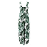 Women's Summer Casual Criss Cross Sundress Sleeveless Split Plus Size Maxi Beach Dress with Pockets | Original Brand