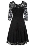 Women's Cocktail Party Wedding Guest A Line Lace Dresses - JASAMBAC | Women's Casual Dresses